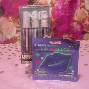 SV Luxe Lip Gloss Set and Taste Beauty Lip Mask